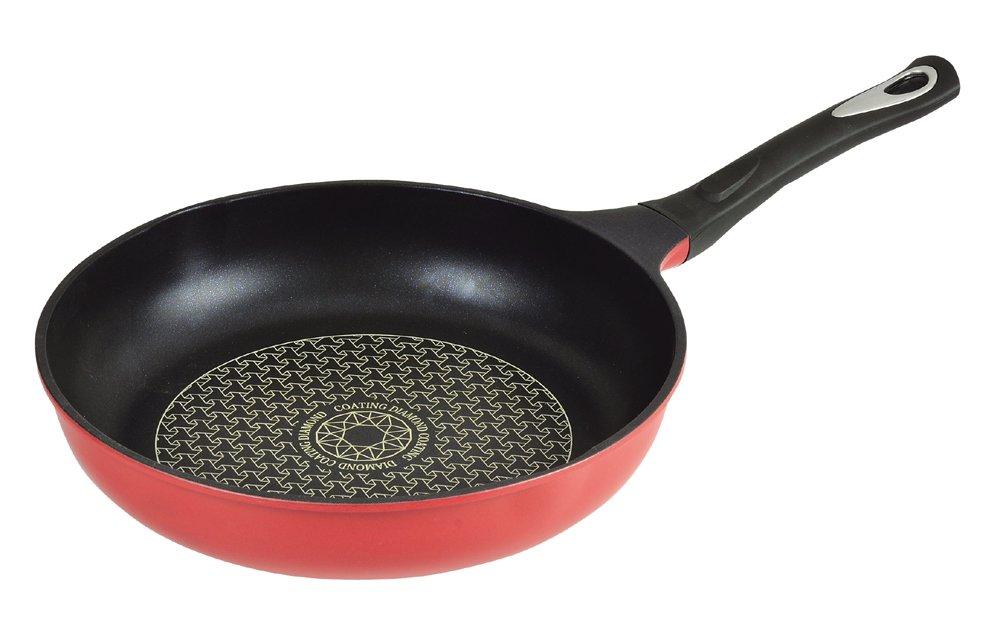 

Pearl Metal Blue Diamond Coat Lightweight IH Compatible Frying Pan 28cm HB-3248 оранжевый