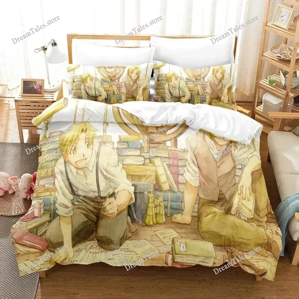 3D Printed Anime FULLMETAL ALCHEMIST Bedding Set Duvet Cover Bedroom Comforter Single Twin King _Size Quilt Cover Home Textiles