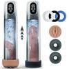 Electric Penis Pump with Mini Pocket Vagina and 3 Penis RingsAutomatic with 4 Training Pressures and 5 Suction ModesAutomatic Male Masturbator
