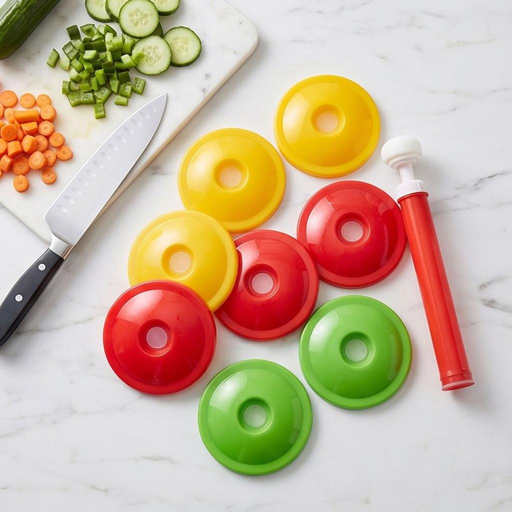 Airtight Food Storage Vacuum Seal Lids Manual Hand Pump Canning Jar Sealer Wide Mouth Freshness Keeper Plastic Cap