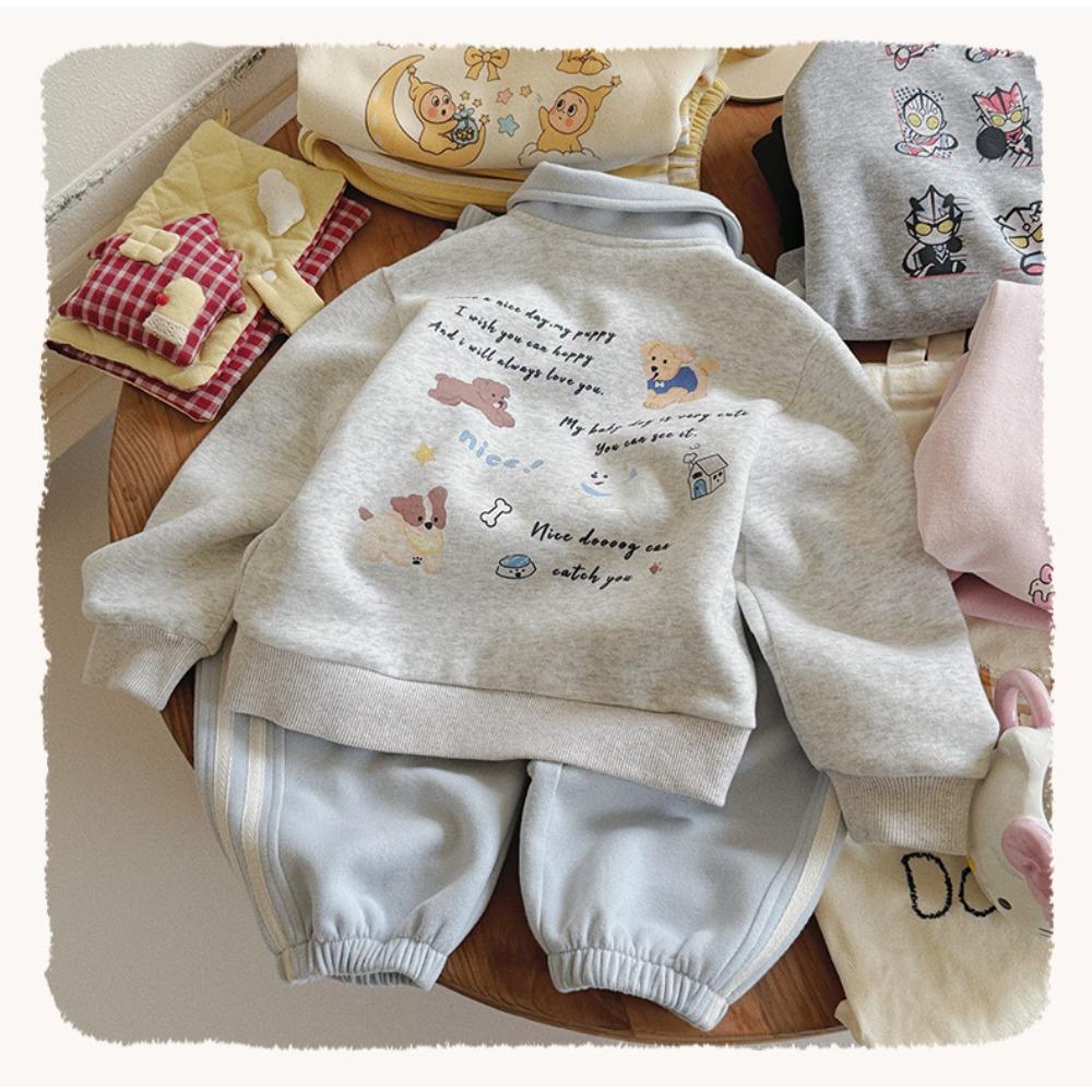 Boys Girls Autumn New Kids Clothes Baby Sweatshirt Pants 2 Piece Set Trendy Children Outfit