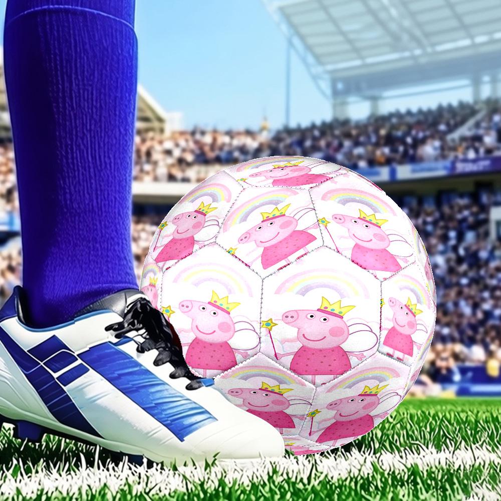 Dance Party With Peppa Size 5 Soccer Ball, Suitable for Training and Matches, High-Elasticity, Wear-Resistant Material Gift for Fan