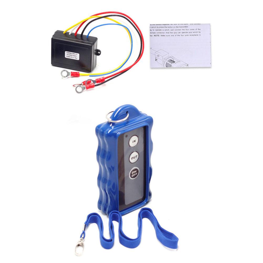 Wireless Winch Remote Control Kit 12V 24V with 434 MHz Receiver for For trucks SUVs UTVs and ATVs Drop Resistant Material