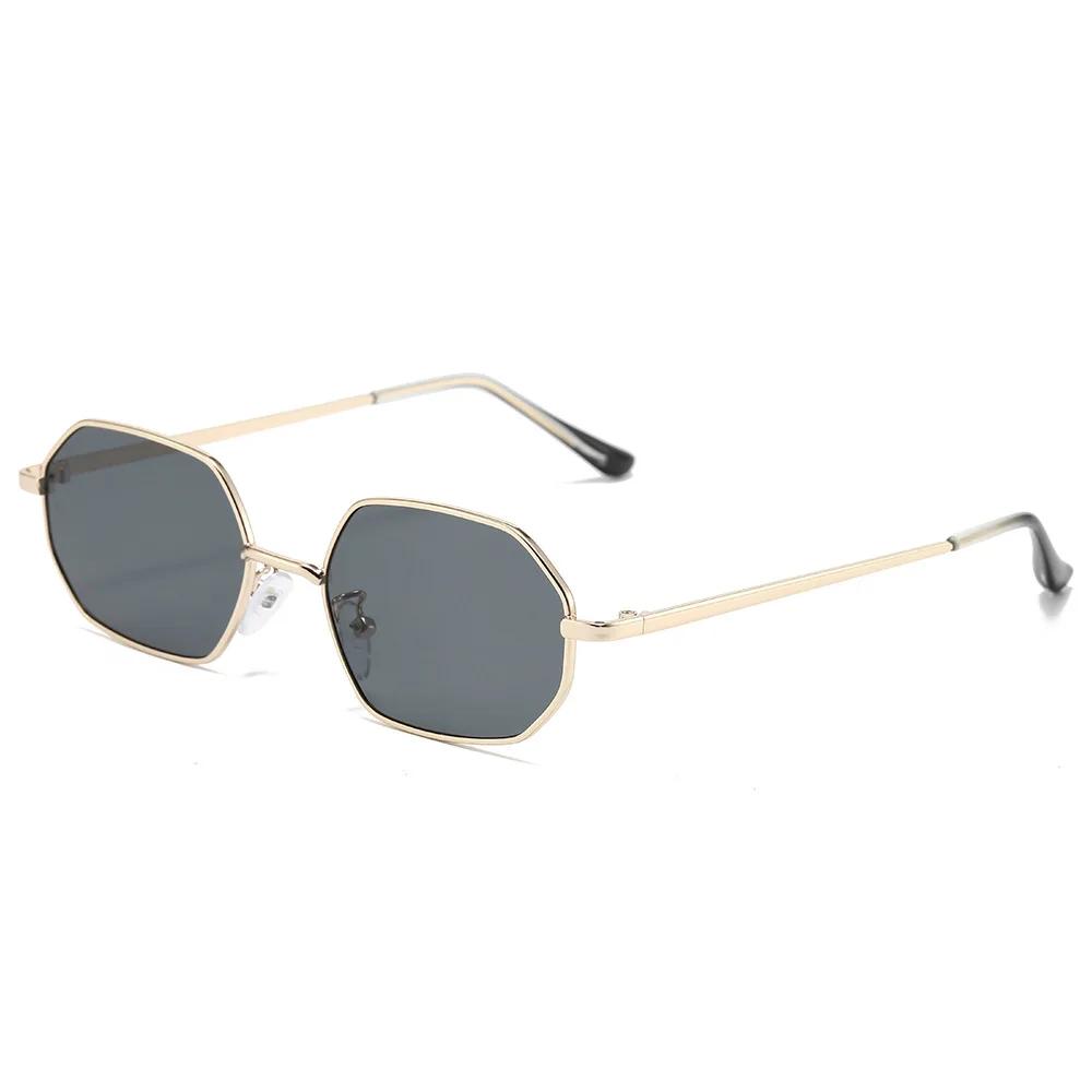 Narrow Sunglasses for Men Fashion Rectangle for Women Metal Luxury Brand Classic Sun Glasses 2025