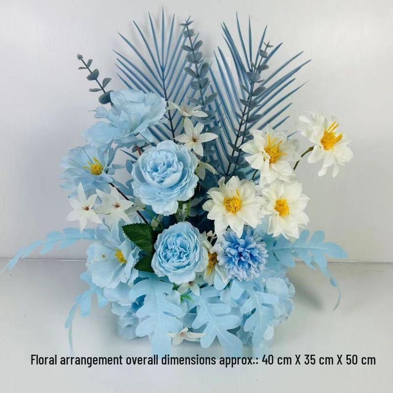 Mori Style Wedding Aisle Flower Row - Artificial Floral Decoration for T-Stage & Background