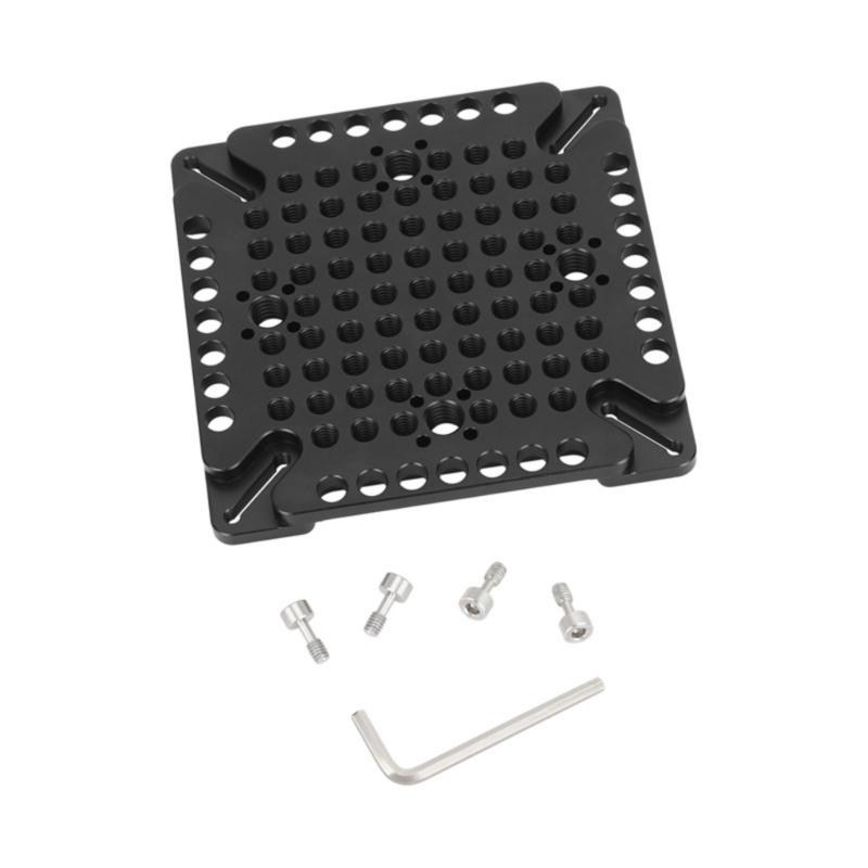 

Aluminum Alloy Quick Release Cheese Extension Plate Set for Photography Equipment with 3/8 1/4 Screw Holes 1