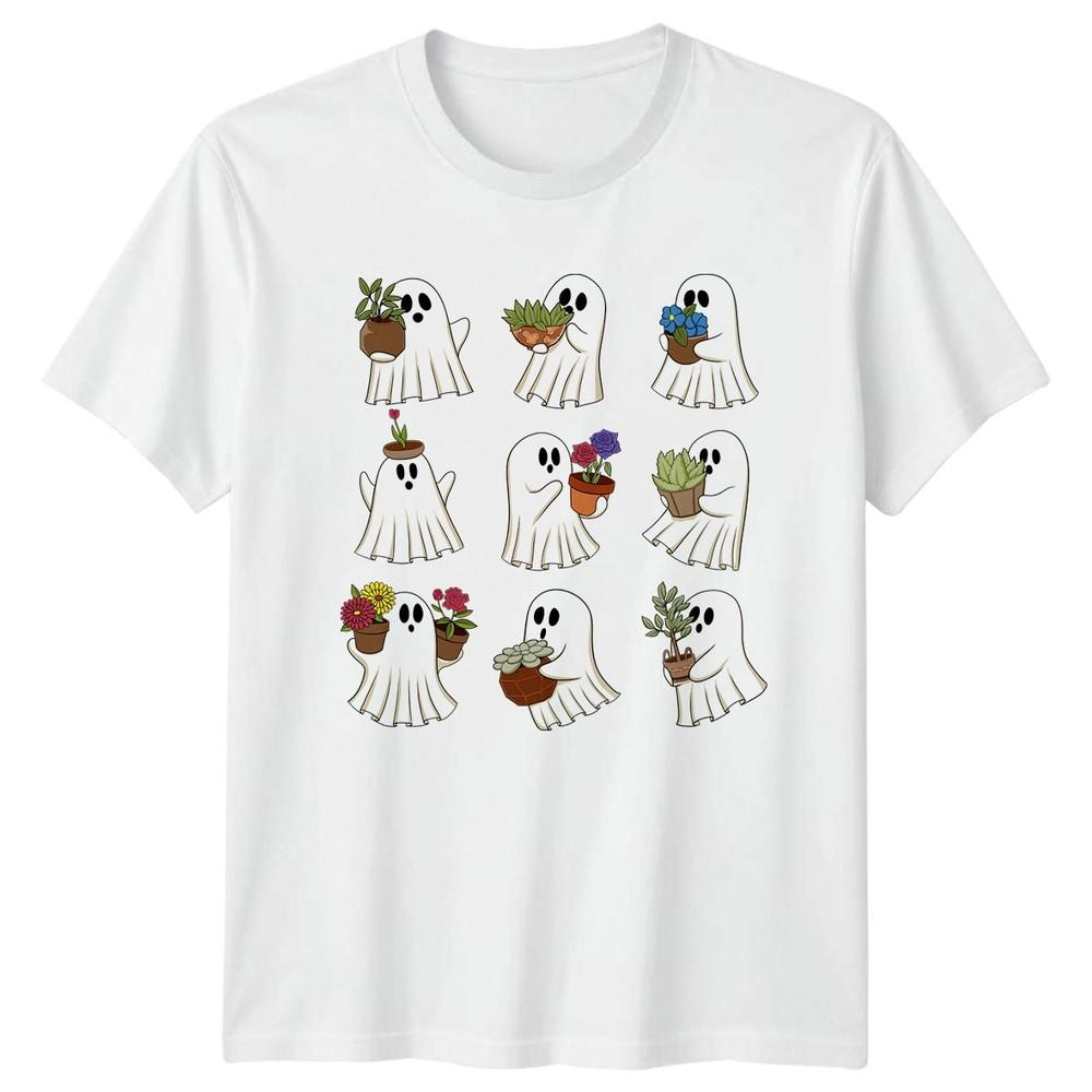 Spooky Plant Lover Ghost TShirt Spooky Cute Gardener Halloween Plants S