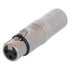 NEUTRIK NA3FM Adapter - 3-pin XLR Male To 3-pin XLR Female