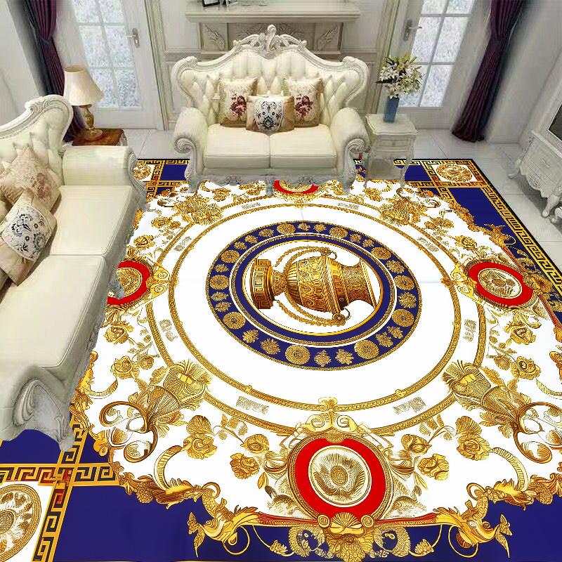 Avrupa Lüks Altın Rengi Halılar Oturma Odası Dekorasyonu Ev Kanepe Masaları Alan Halısı Yatak Odası Salon Kaymaz Lüks Yer Paspasları