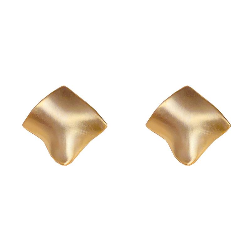 Female Niche Minimalist Retro Light Luxury Fashion Diamond Earrings 1 pair