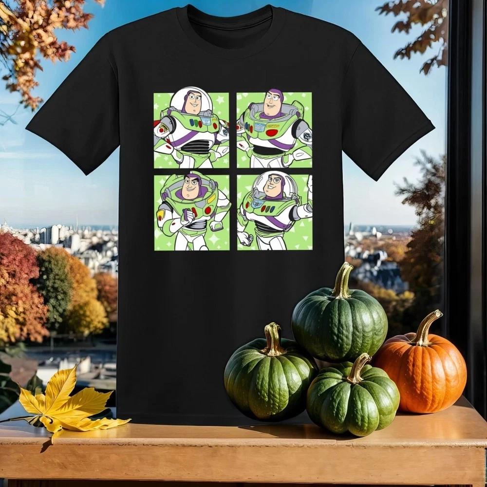 Buzz Lightyear Cute Basic Black T Shirt S