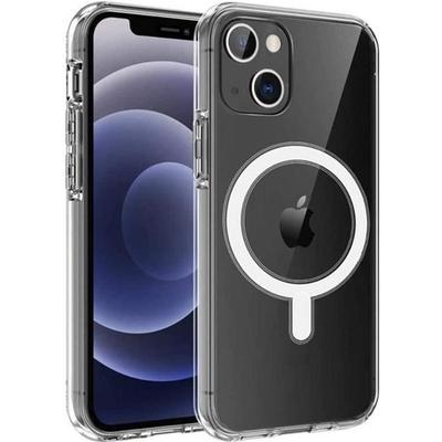 Hülle für iPhone 14 - Phonillico® - Transparentes Silikon - Magnetischer Kreis - Kabelloses Laden - Flexibel