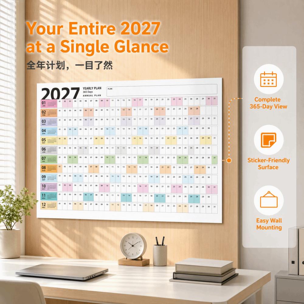 Wall Mounted Wall Calendar Large To Do List Planner Durable Schedule Organizer  Office Supplies