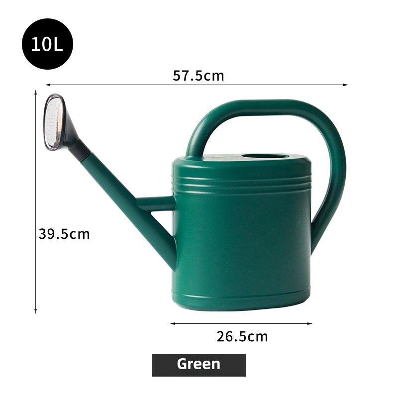 1-10L Large Capacity Plastic Watering Can with Long Spout & Sprinkler Head for Vegetables and Flowers Gardening