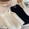 Koreanischer Strickrock mit Knöpfen: Warmer Herbst-Winter-Halbrock für Damen