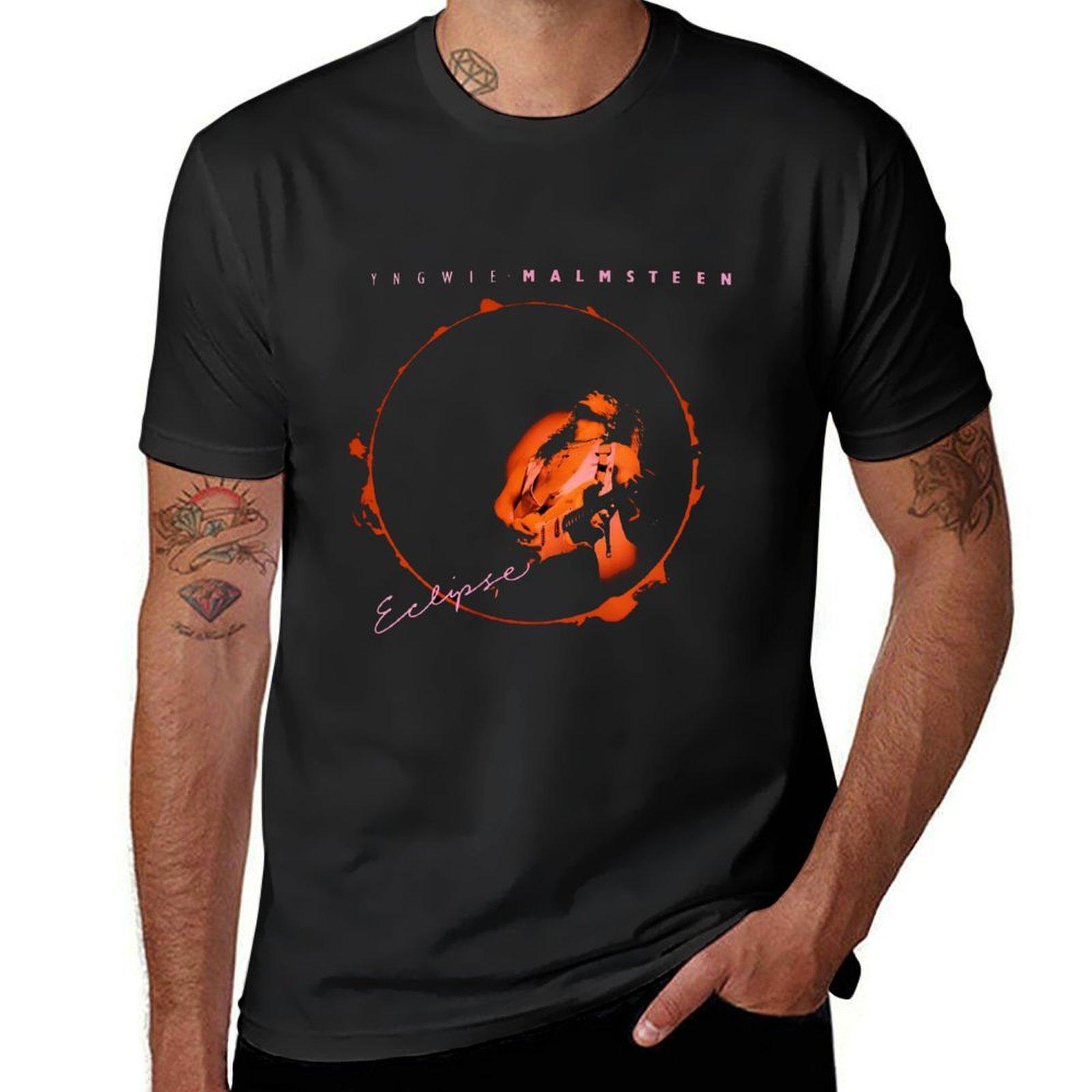 YNGWIE MALMSTEEN T-Shirt Hippie Clothes Vintage Clothes Customs Oversizeds Oversized T Shirt Men - Men s Summer Cotton Graphi... S разноцветный