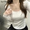 La Chapelle Women's Solid Long Sleeve T-Shirt