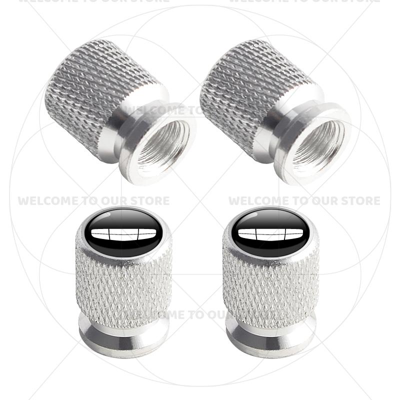 For Geely Auto Emblem Coolray Tugella Monjaro Atlas Pro Okavango 4Pcs Aluminum Car Tire Valve Caps Wheel Stem Air Dust Covers