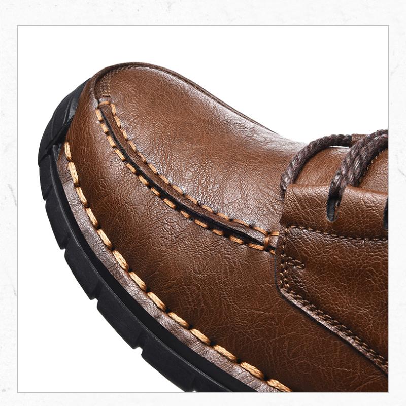 New Men's Casual Shoes Handmade Leather Loafers Comfortable Men's Shoes Leather Flat Moccasins Men Sneakers