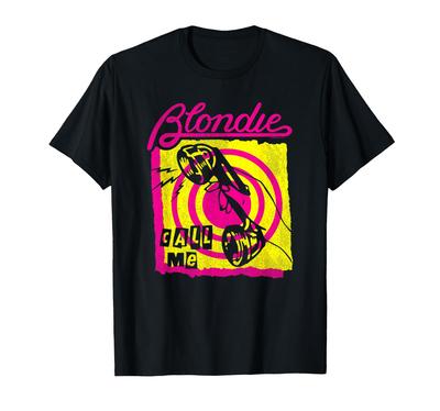 Blondie Call Me Buntes Vintage-Band-T-Shirt