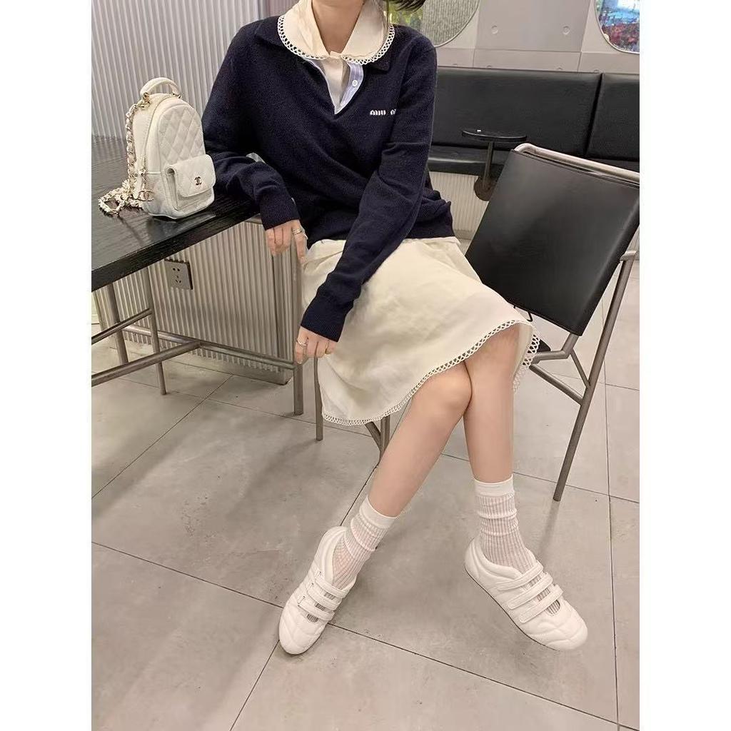 New Mary Jane soft-soled single shoes women's flat-soled Velcro casual sports shoes bowling ballet shoes