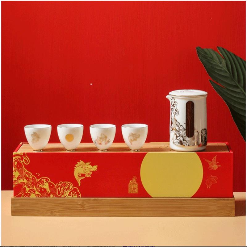 DARUNYO Fish Joy Ceramic Tea Set
