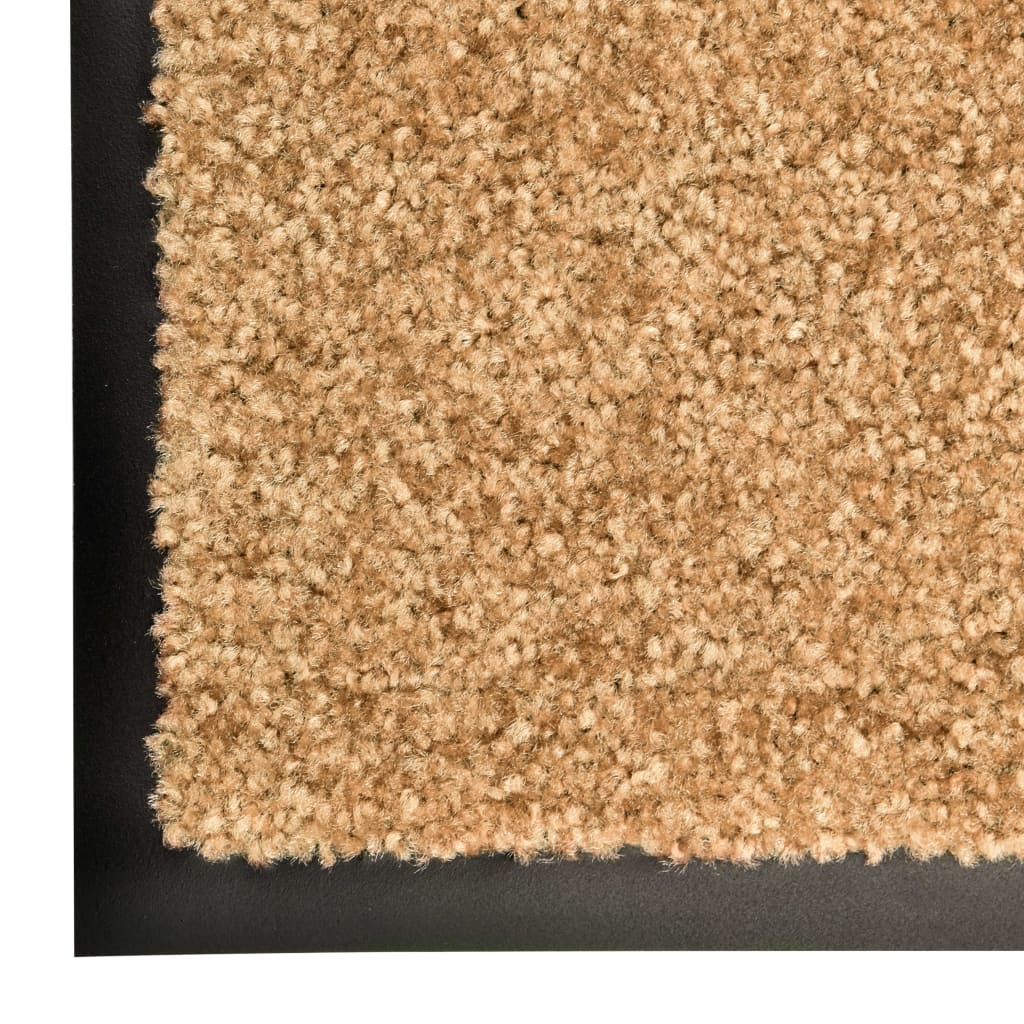 Washable Doormat Cream 120 X 180 Cm