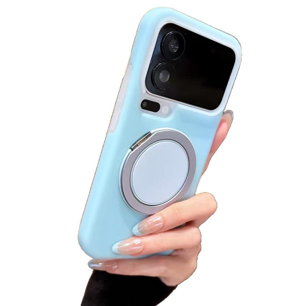 Xiaomi 17 Pro Max Liquid Silicone Stand Case - Skin-Feel Anti-Drop Protective Cover