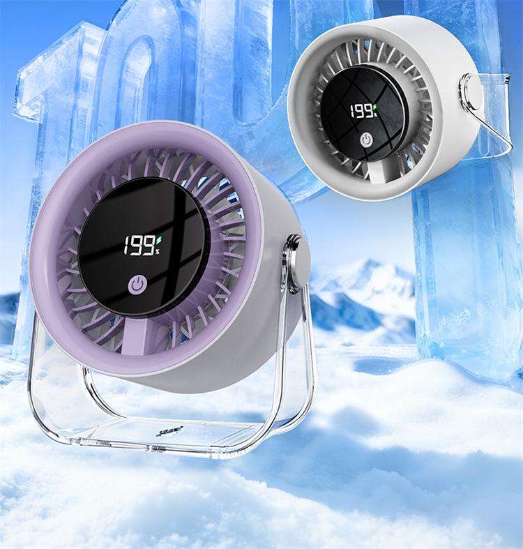 High-Speed Turbo Rechargeable Wall-Mounted/Desktop Fan for Kitchen & Outdoor Use