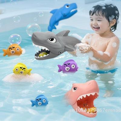 5Pcs Shark Eats Fish Water Play Set Interactive Bath Fun Feeding Toy for Kids Big Shark Small Fish Bath Play Set Children's Gift