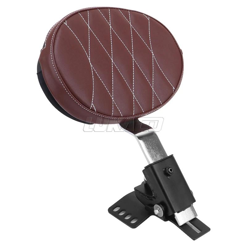 Motorcycle Front PU Leather Driver Plug-in Backrest Mounting Kit For Harley Touring Road King Street Glides FLHR 1997-2025