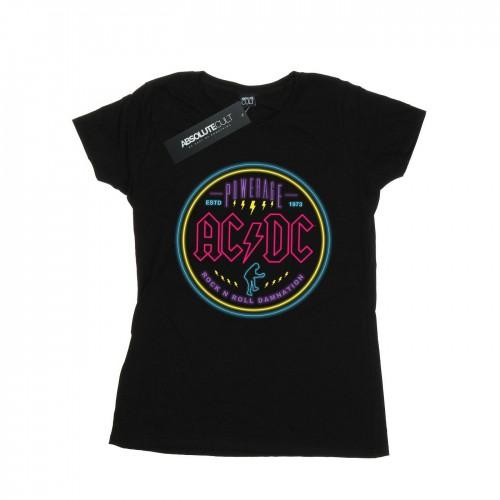 AC/DC Womens/Ladies Circle Neon Cotton T-Shirt