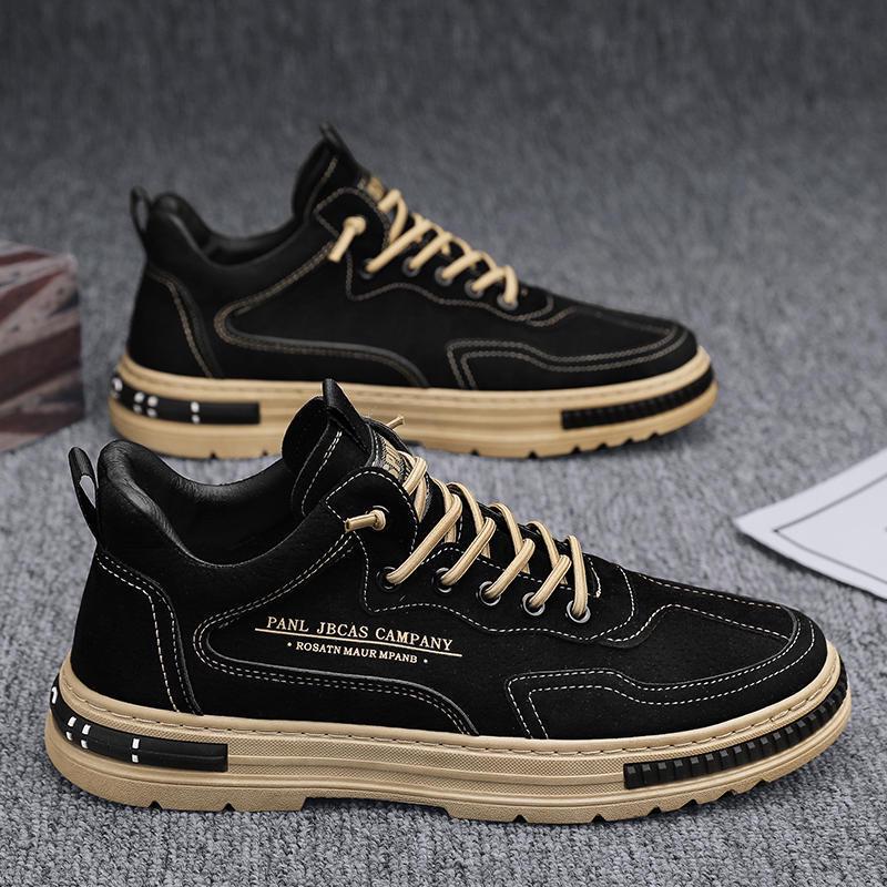 Men's Black Non-Slip Waterproof Breathable Skate Shoes for Summer Kitchens - Wear-Resistant Casual Work Shoes