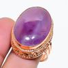 Natural Sage Amethyst Gemstone 925 Sterling Silver Jewelry Ring Size 8.5 AR-18001