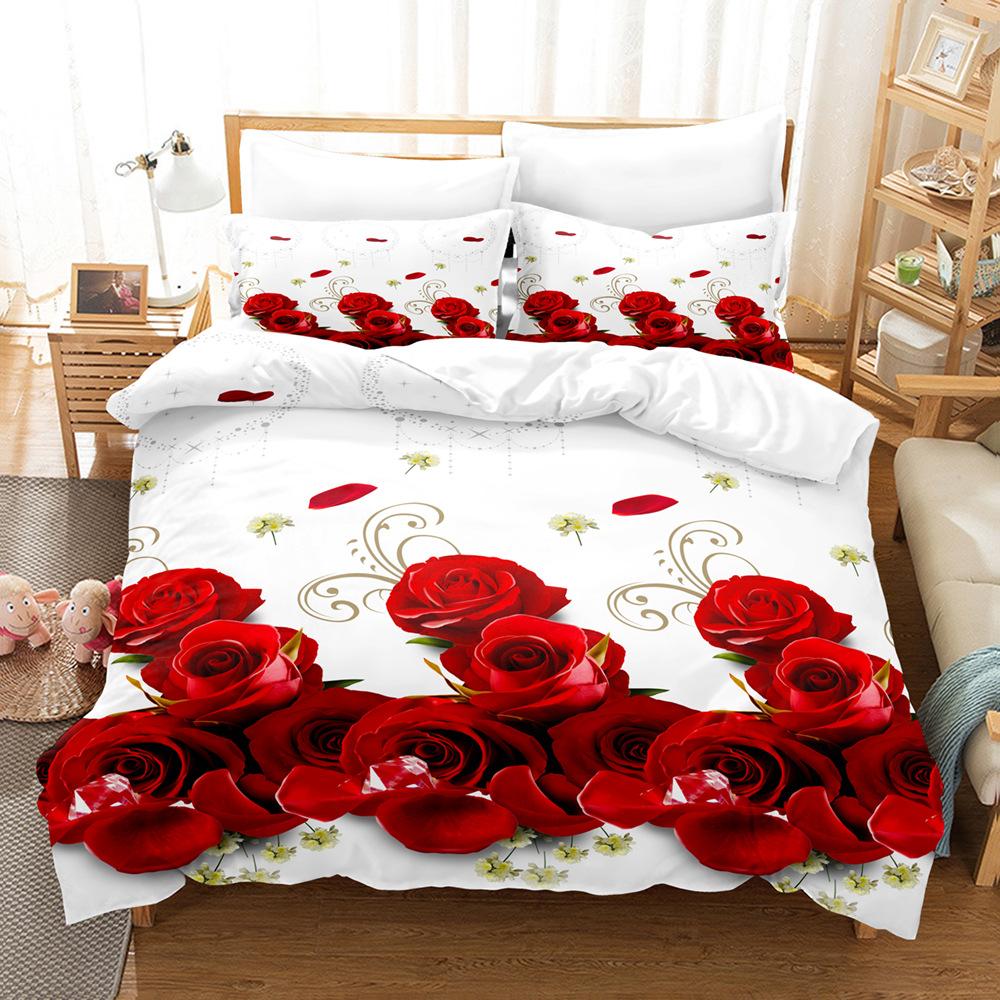 Fashion Technology Printing, 3D Digital Printing, Bedding, Duvet Covers, Pillowcases, Three-piece Sets