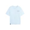 Li-Ning Letter Pattern Printed Round Neck Short Sleeve T-Shirt Unisex T-Shirt Light-Blue ATSSB91-2
