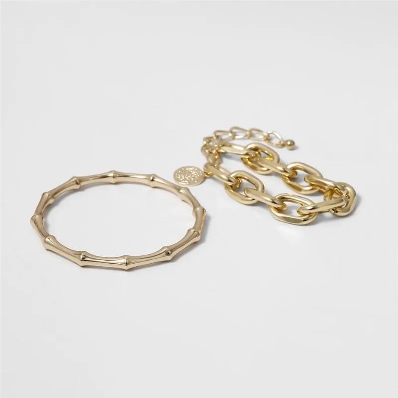 Bamboo Cuff Bracelets Bangles for Woman Gold Color Wedding Female Luxury Zircon Gifts
