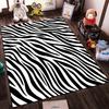 Modern Zebra Stripe Black and White Area Rug for Living Room Decor Suitable for use as an anti-slip for living room bedroom sofas