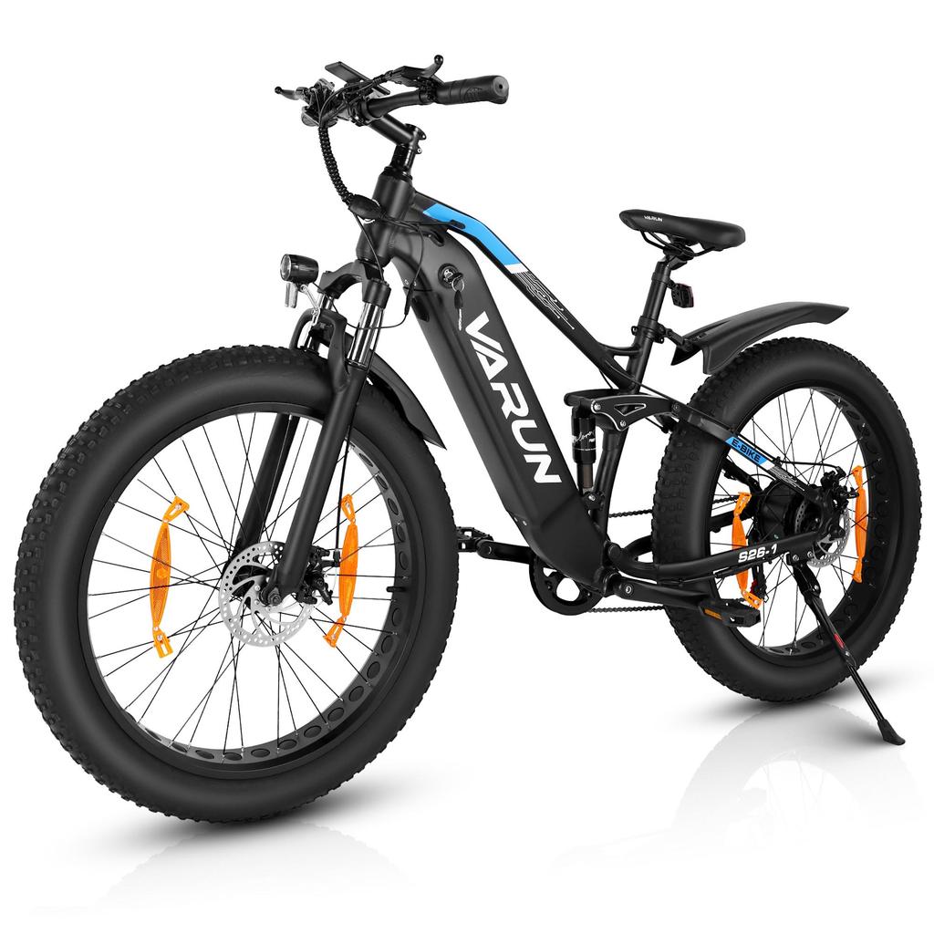 Varun S26-1 Adult Mountian EBike With Dual Disc Brake 26 Inch Wide All-Terrain Tires Outdoor Electric Bicycle 48V18Ah Battery 750W Motor Electric Bike