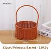with Handle Imitation Rattan Storage Baskets Household Handwoven Home Decoration Braid Basket 8 Styles