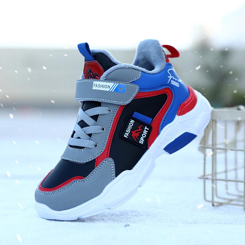 Dětské zimní bavlněné teplé sněhule Zimní nízké bavlněné boty Sportovní obuv pro volný čas