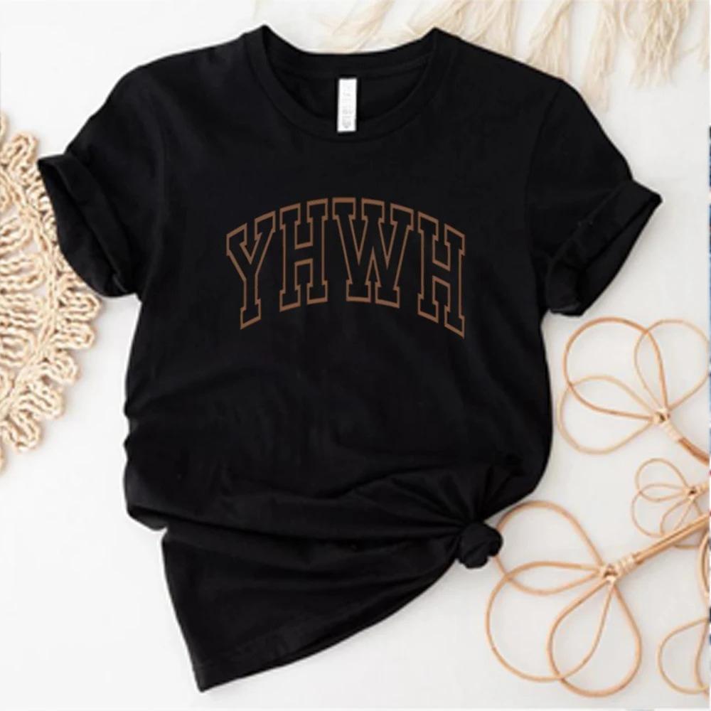 YHWH T Shirt Christian Shirt Aesthetic Christian Apparel YAHWEH Top Jesus Streetwear Merch Church Tee Christian Gift S чёрный