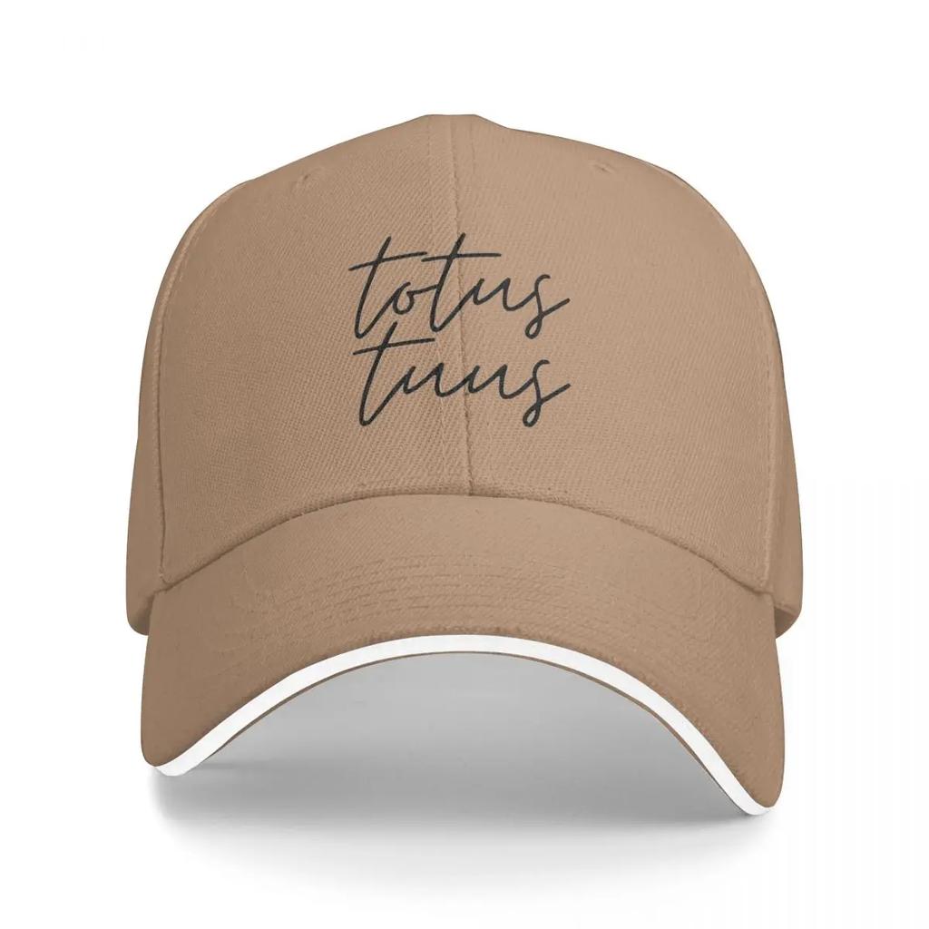 Totus Tuus Black Thin Cursive Baseball Cap birthday New Hat Caps For Unisex Womens