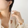 Interlocking Gold-Plated Titanium Steel Earrings for Women - Trendy and Fashionable Ear Stud Accessories