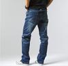 Hiloyaya Herren Jeans Übergröße Stretch Straight Denim, Lockere Passform, Lässig, Stilvoll (Größe 36, Blau)