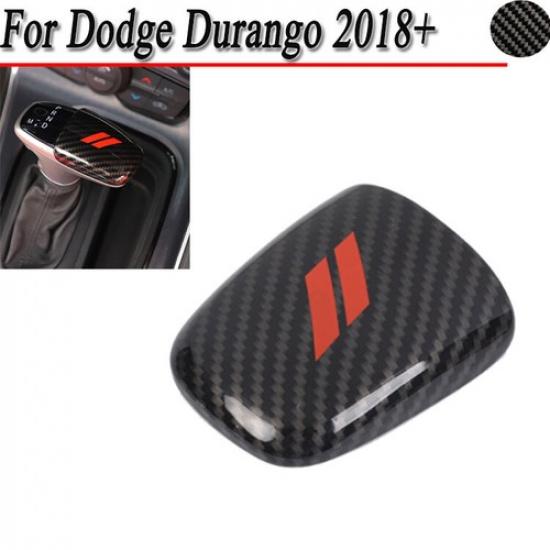 

Front Gear Shift Head Knob Cover Trim For Dodge Charger Durango 18+ Carbon Fiber