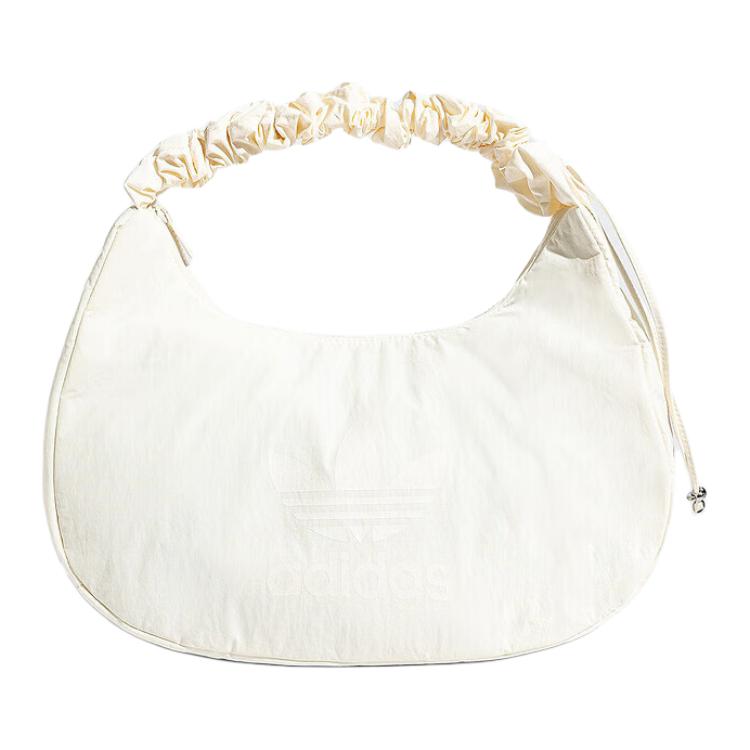 Adidas Fashion Casual Versatile Polyester Cloud Bag Tote Bag Medium Women Bags White JX9242 White