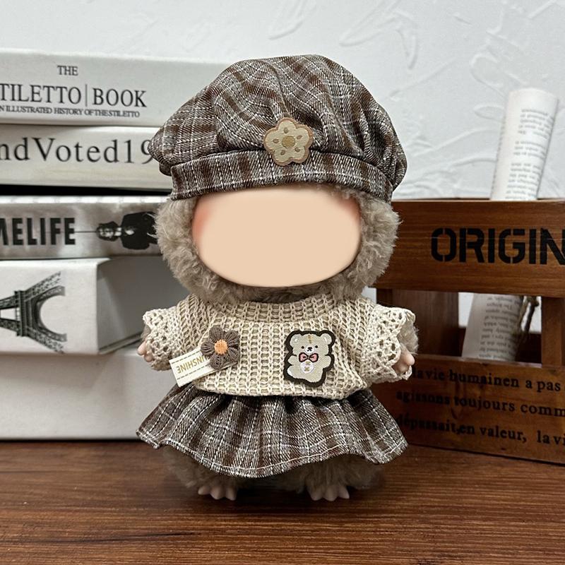 Labubu Kleidung Outfit Accessoires Für 17Cm Vinyl Labubu Plüschpuppe Freizeitkleidung Plüschtier Kleidung Ersatzset