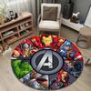 Round Area Carpet Marvel Avengers Heroes Iron Man Captain America Comic Game Room Decor