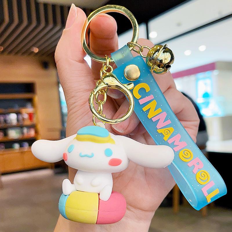 Adorable Silicone Keychain With Cute Dinosaur Cartoon Design For Bags And Keys